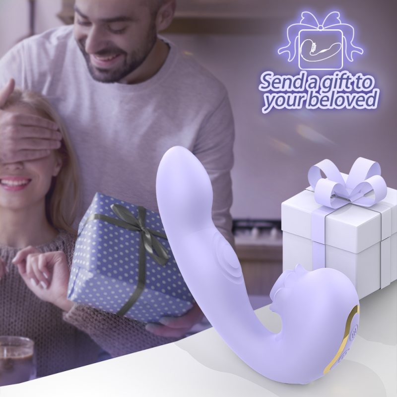 S-Hande Clitoral Sucking Vibrator G-Spot Dildo with Thumping1