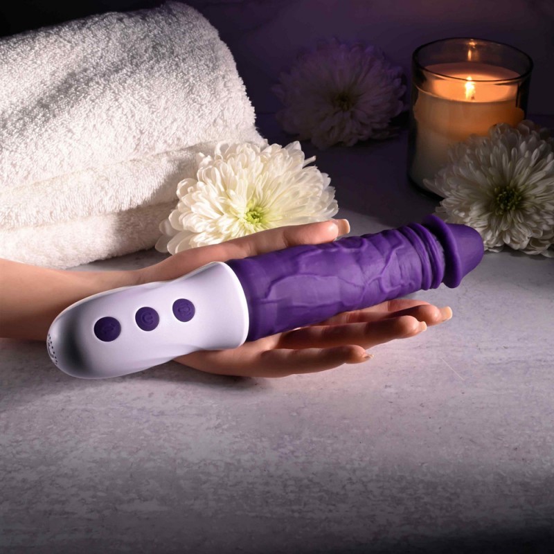 Plum Thrust 11.4 Inch Thrusting Vibrator Dildo