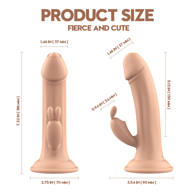 S-Hande G-Spot Dildo Rabbit Vibrator with Suction Cup5