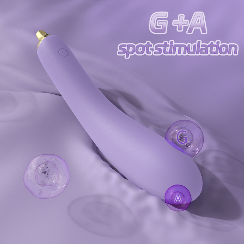 S-Hande G-Spot Vibrator Waterproof Eggplant Dildo