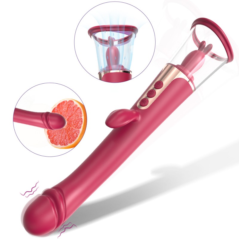 S-Hande Tongue Licking Dildo Vibrator Vaginal Stimulator