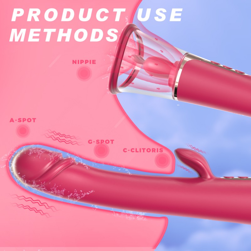 S-Hande Tongue Licking Dildo Vibrator Vaginal Stimulator