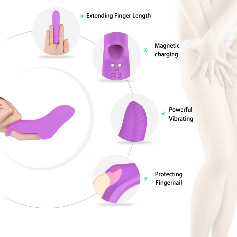 Mini Finger Vibrator G Spot Finger Sleeve Vibrator For Female