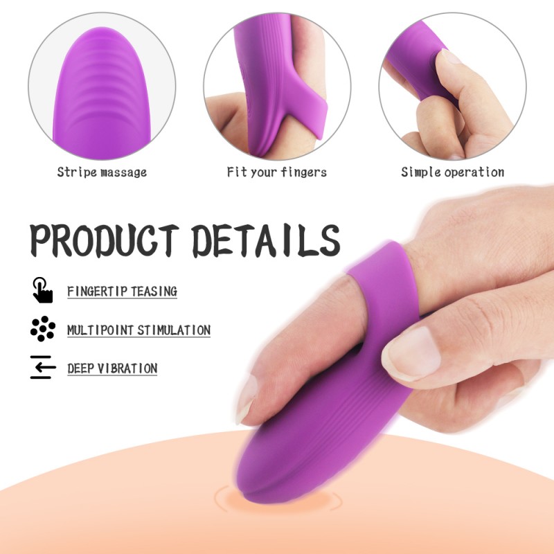 Finger Vibrator G-spot Stimulation Silicone Multi-Vibration Mode