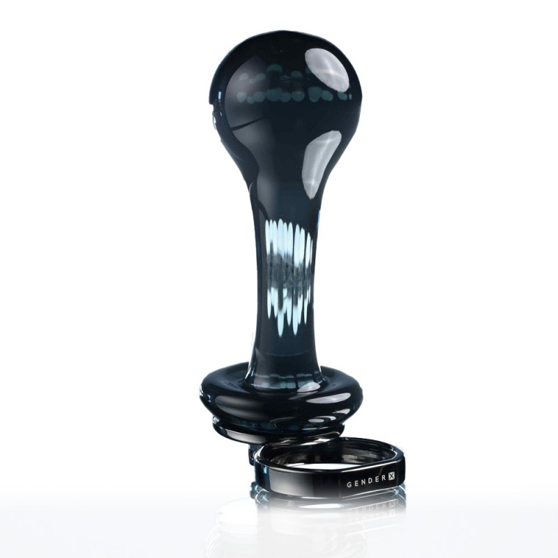 Gender X Blow Pop Black Glass Anal Plug