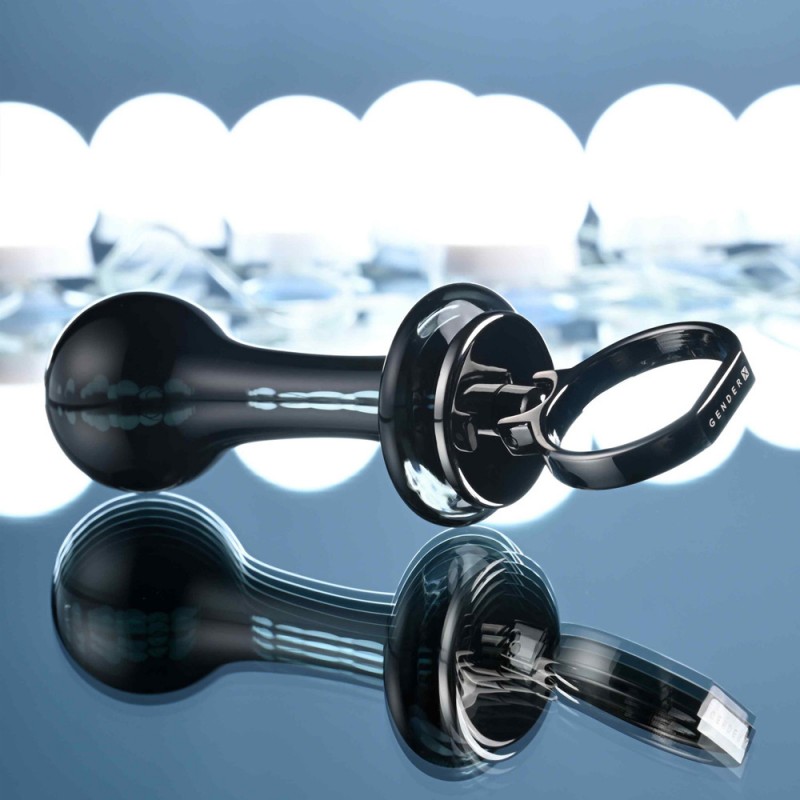 Gender X Blow Pop Black Glass Anal Plug