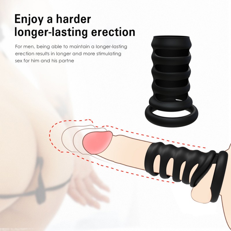 Silicone Cock Ring Ball Stretcher for Longer Harder Stronger Erections3