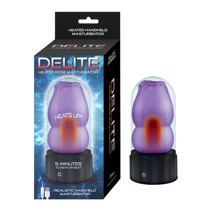 Nasstoys Handheld Rose Male Masturbator with Heating Base