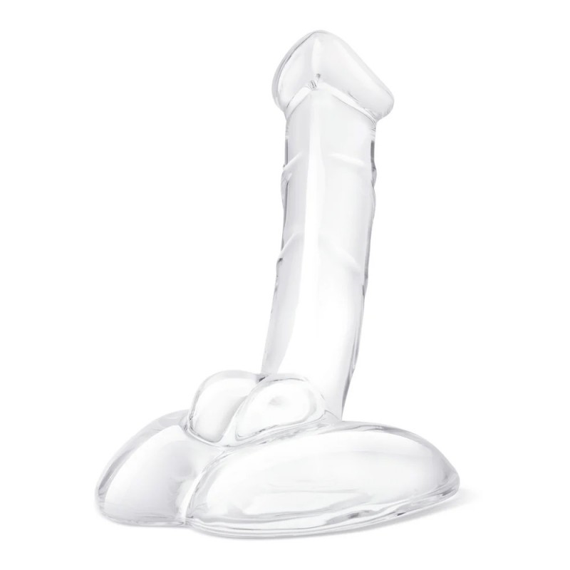 Gläs Girthy Double Sided Dong With Anal Bead Grip Handle