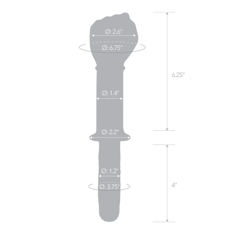 Gläs Fist Double Ended w/Handle Grip 11 Inch