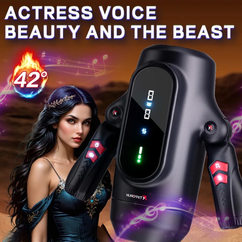 Male Masturbators Automatic Telescopic Vibrator Blowjob Sex Toy