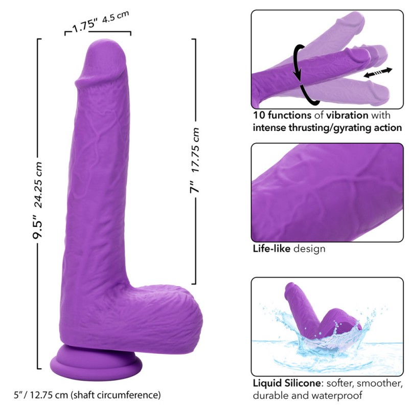 CalExotics Silicone Studs Gyrating & Thrusting Vibrator