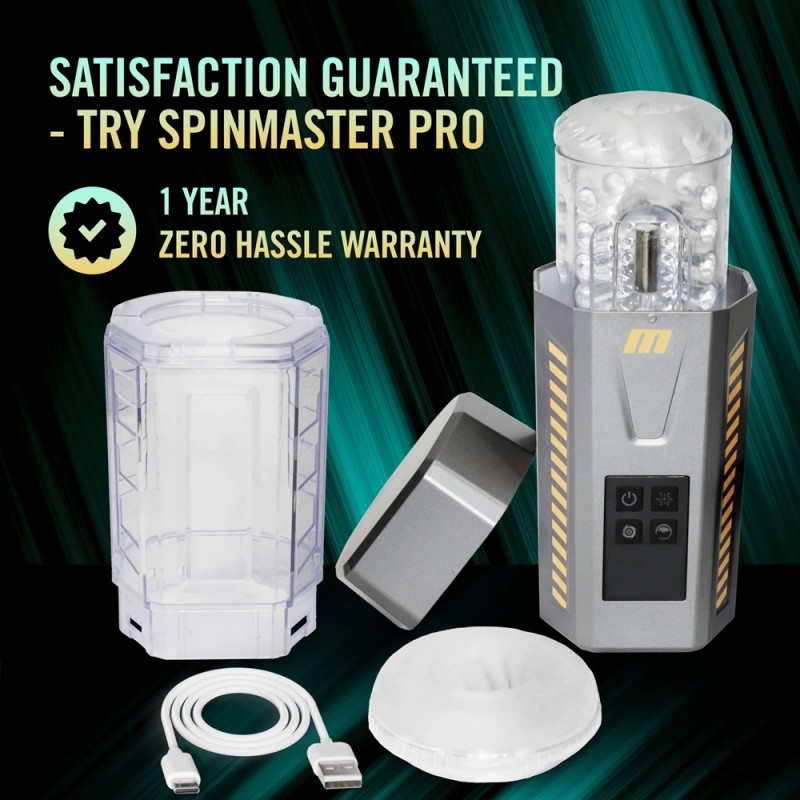 M For Men SpinMaster Pro Vibrating Stroking Automatic  Masturbator