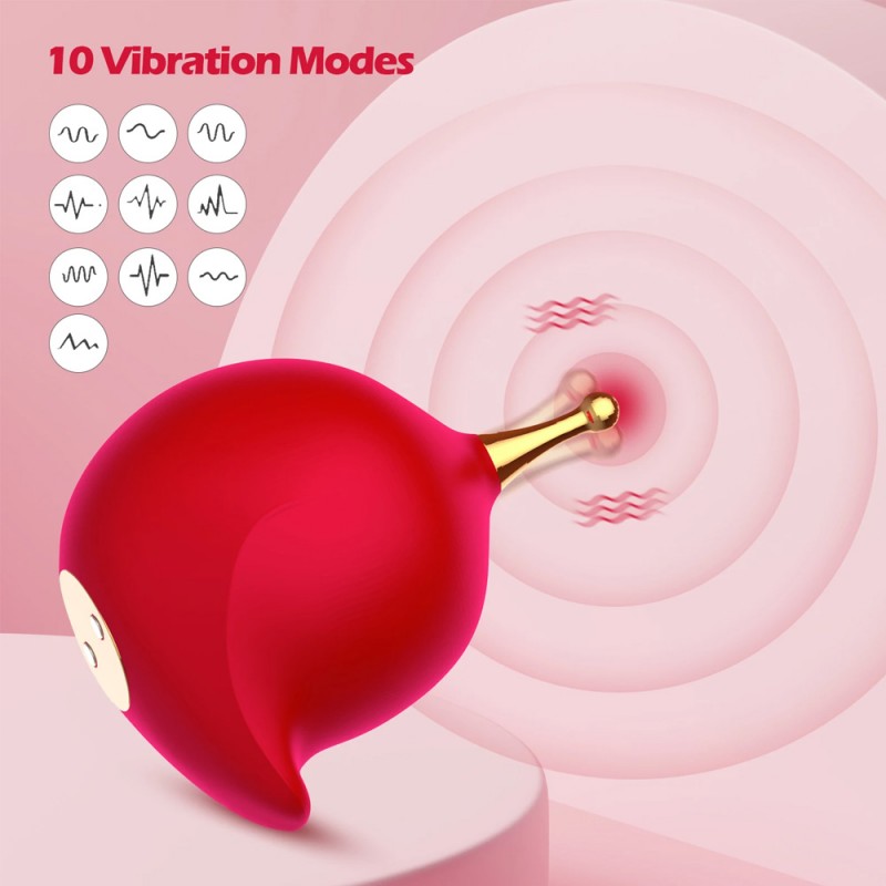 Clitoral Vibrator Body Nipple Stimulator with 2 Attachments2