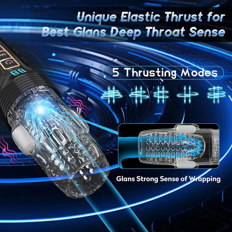 es malo no masturbarse Two-Way Rotating & Thrusting Vibrating Male Masturbator for Men