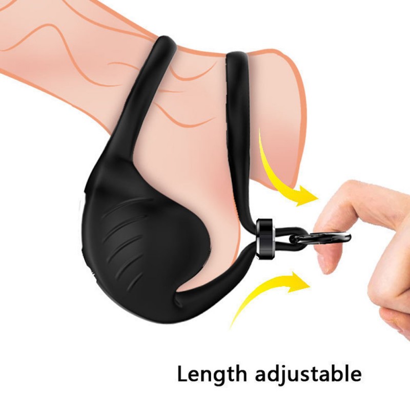 Penis Ring Wrap Scrotum Double Ring Time Delay Sex Toy