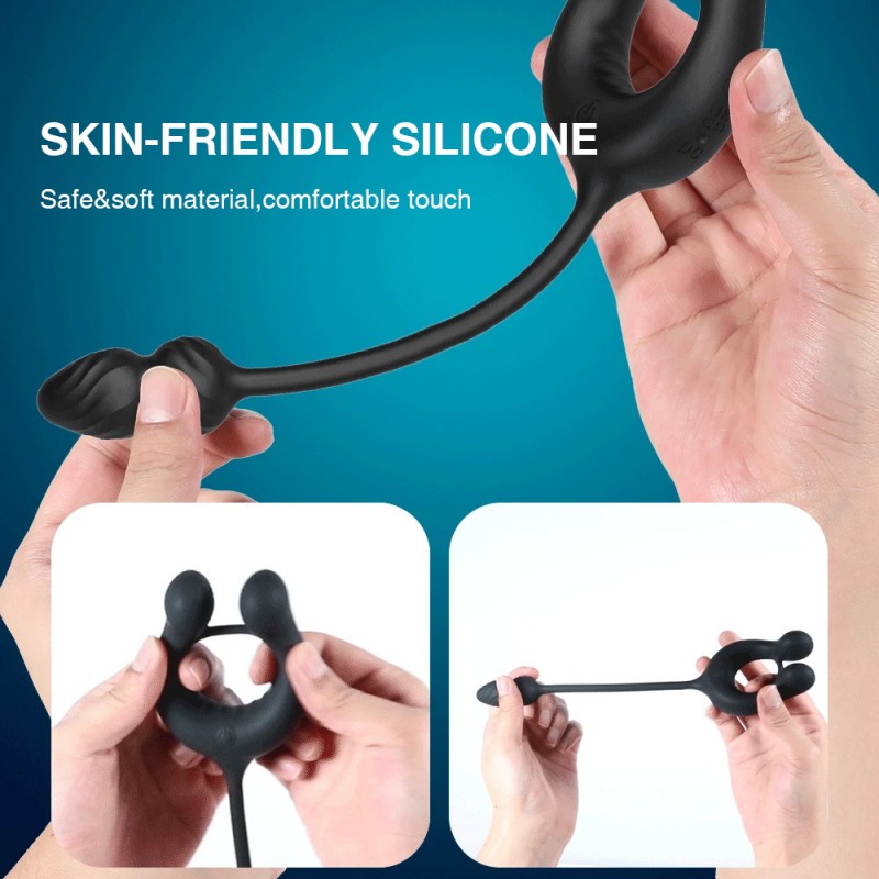 Prostate Massager Vibrating Cock Ring Sex Toys For Men