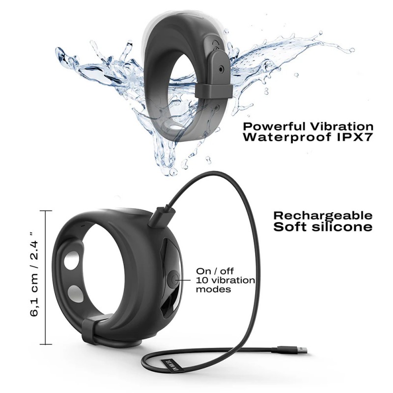 Adjustable Vibrating Fit Vibe Cock Ring4