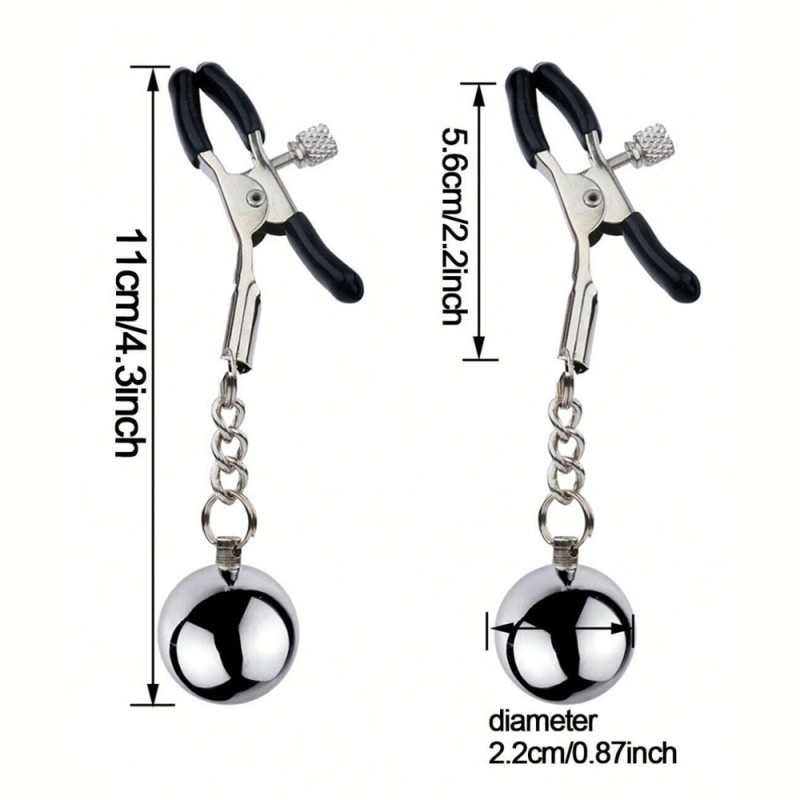 Nipple Clamps With Gravity Ball BDSM Sex Pleasure Toys For Women