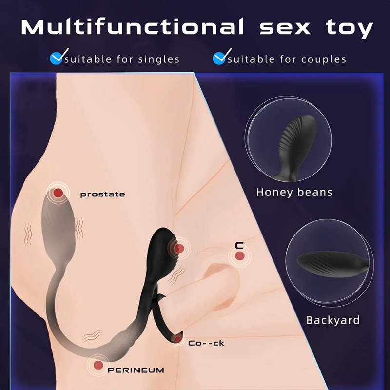 Double Ring Vibrating Egg Vibrator Cock Ring Remote Control