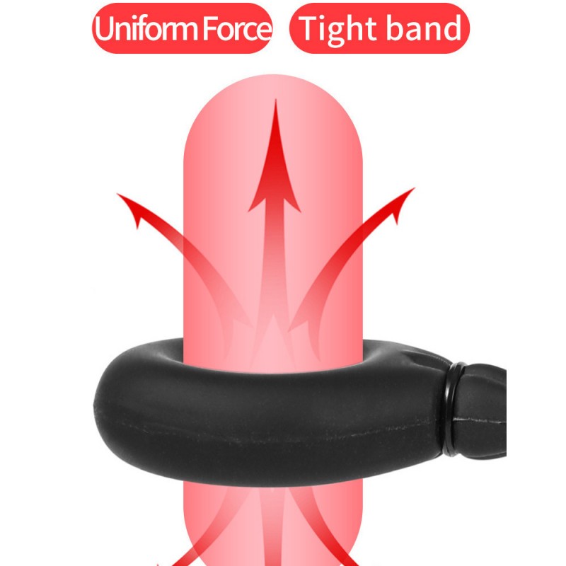 Inflatable Anal Plug with Penis Ring Silicone Scrotum Restraints