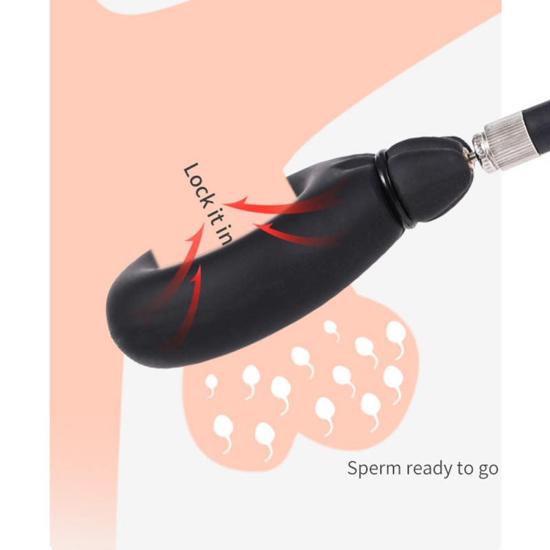 Inflatable Anal Plug with Penis Ring Silicone Scrotum Restraints