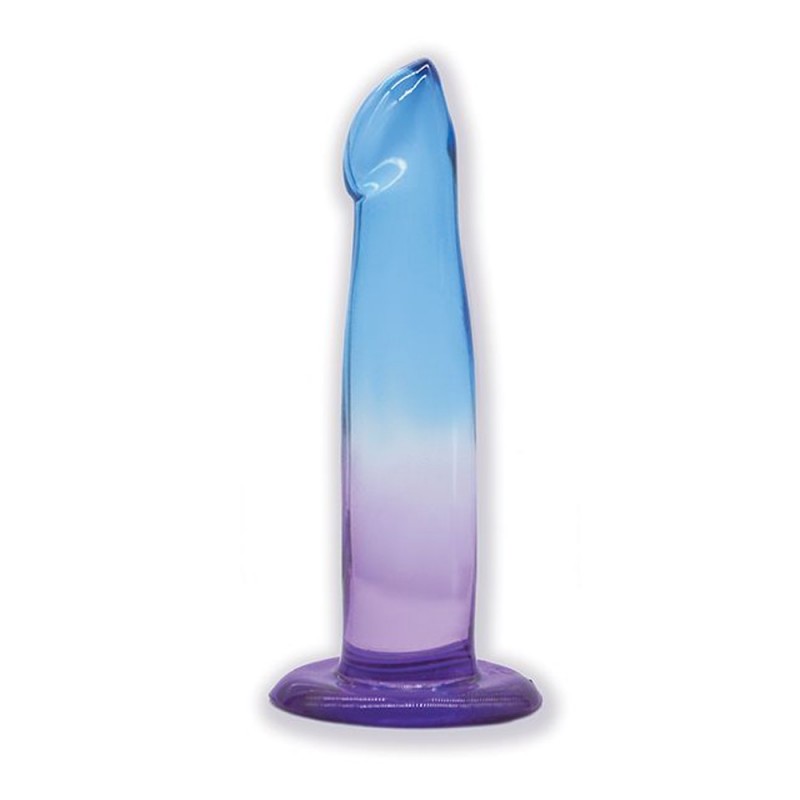 Shades Jelly Gradient G Spot Dildo with suction cup in blue purple color