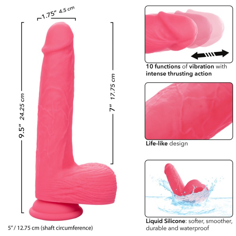 CalExotics Studs Rumbling & Thrusting Dildo with Suction Cup2