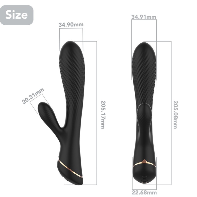 Luxury Spiral Textured Rabbit Vibrator G Spot Stimulator