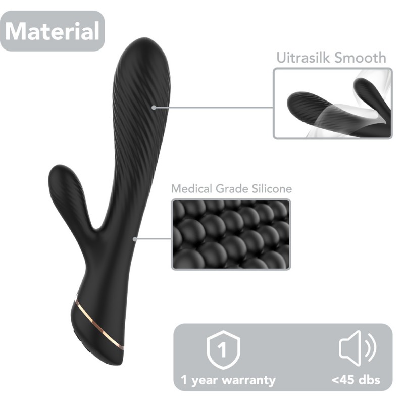 Luxury Spiral Textured Rabbit Vibrator G Spot Stimulator