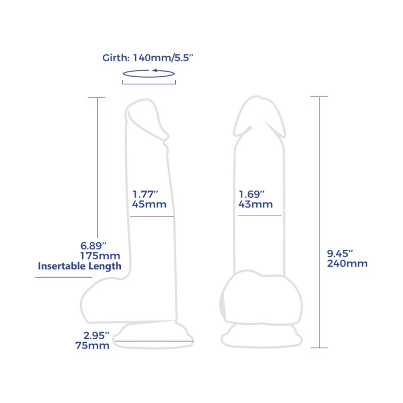 AROSUM Achilles 8.5-inch Hyper-realistic Dildo With Suction Cup