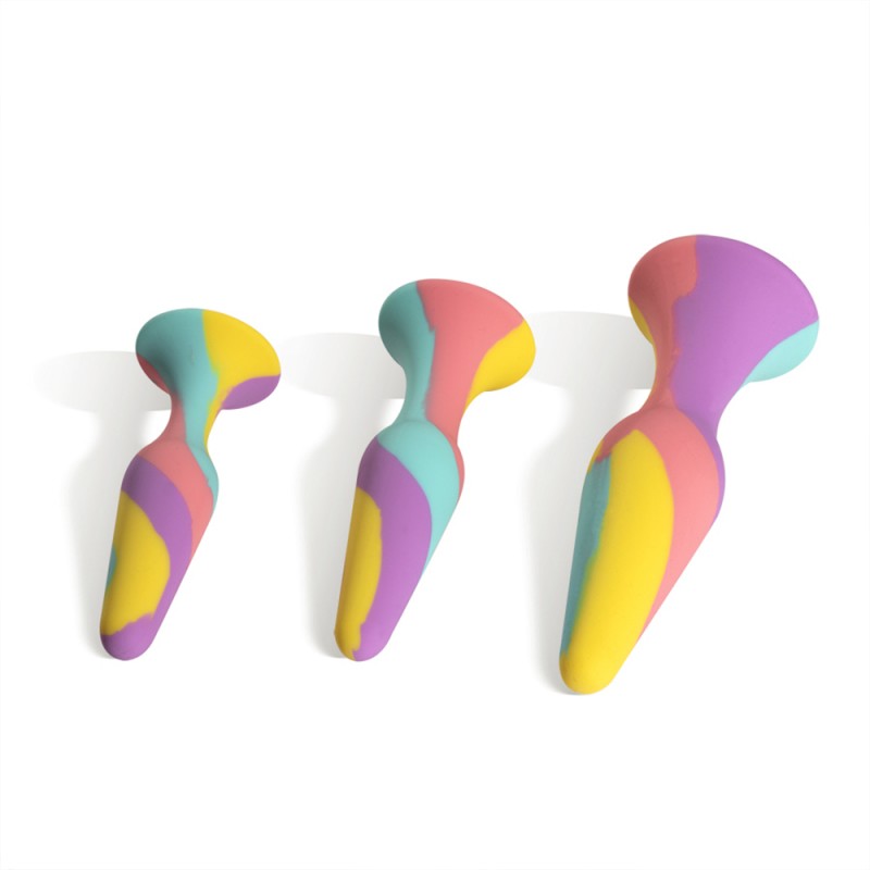 AROSUM TriPlugs Pride-themed Silicone Training Butt Plug Set (3PCS)3