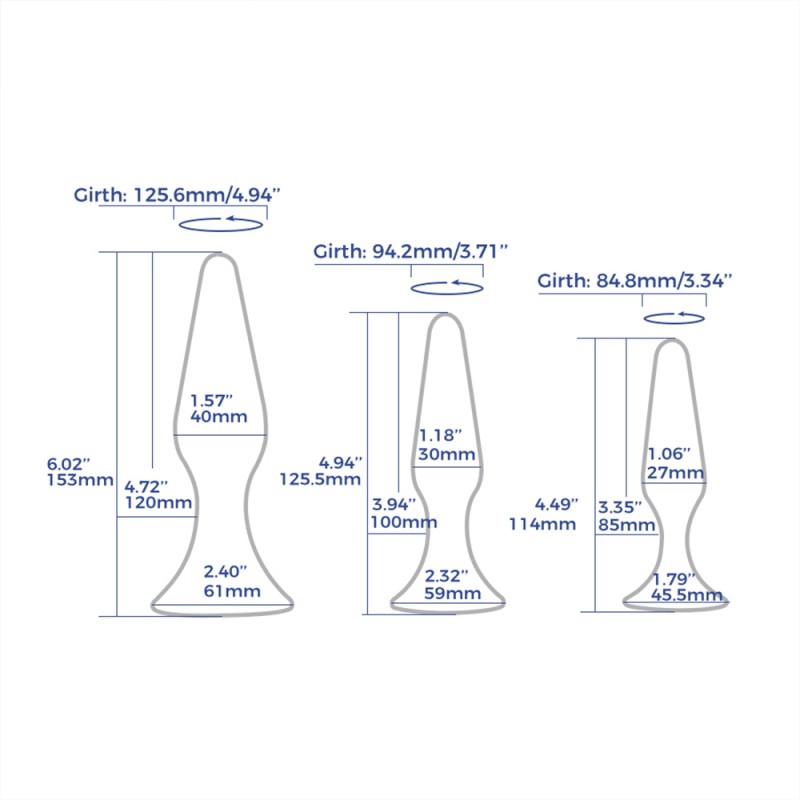 AROSUM TriPlugs Pride-themed Silicone Training Butt Plug Set (3PCS)6