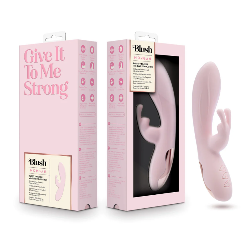 Blush Morgan Rabbit Vibrator with RumboTech Technology