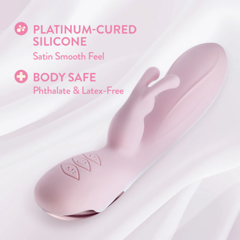 Blush Morgan Rabbit G Spot Vibrator with RumboTech Technology