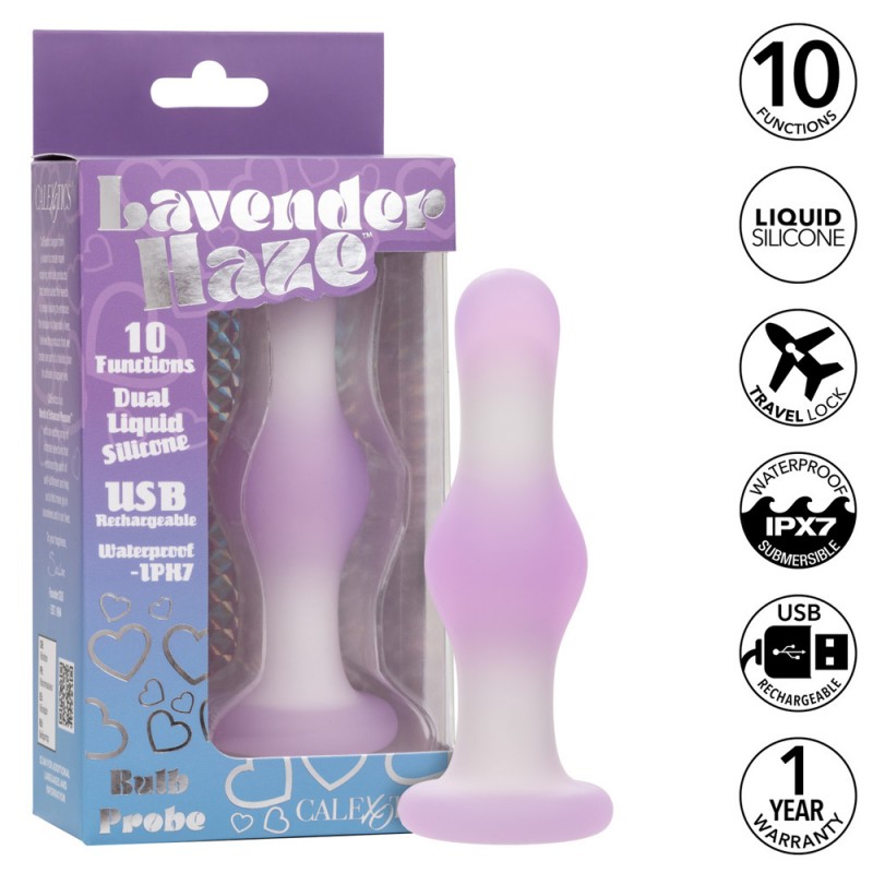 CalExotics Lavender Haze Bulb Probe Vibrating Anal Plug4