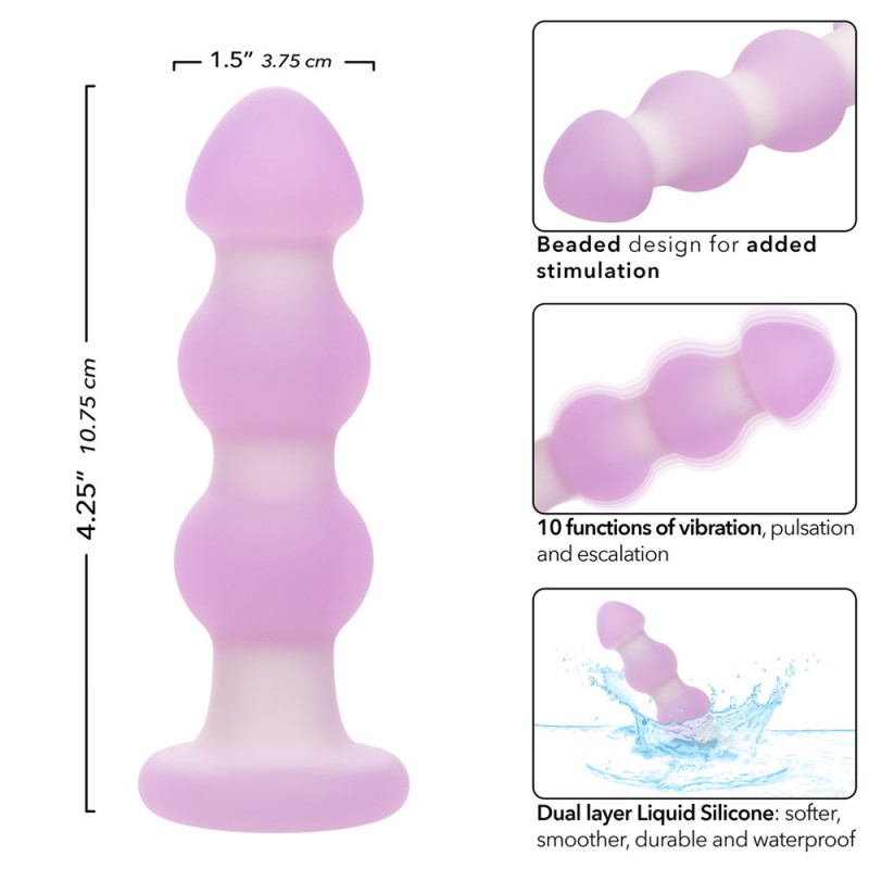 CalExotics Lavender Haze Beaded Probe Anal Bead Butt Plug