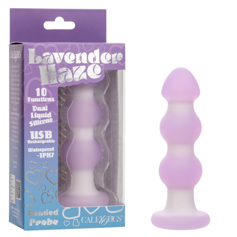 CalExotics Lavender Haze Beaded Probe Anal Bead Butt Plug