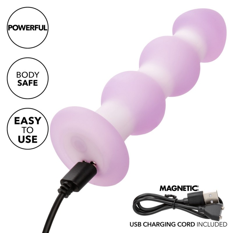 CalExotics Lavender Haze Beaded Probe Anal Bead Butt Plug