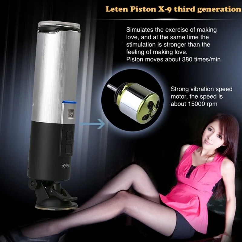 Leten X-9 Retractable Male Masturbator with Hands-Free Suction Cup6