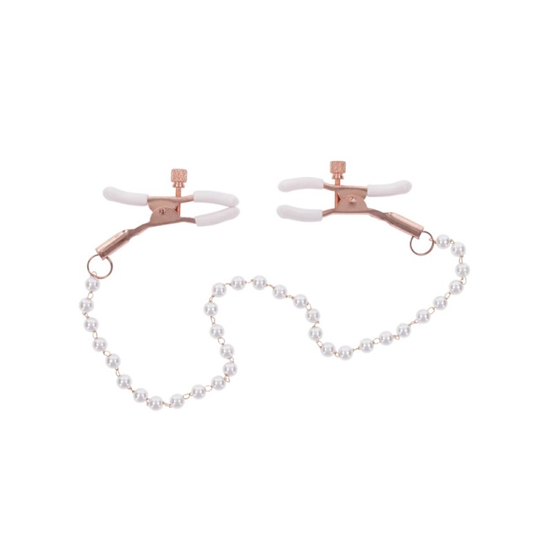 Sportsheets Sex & Mischief Peaches 'n CreaMe Pearl Nipple Clamps