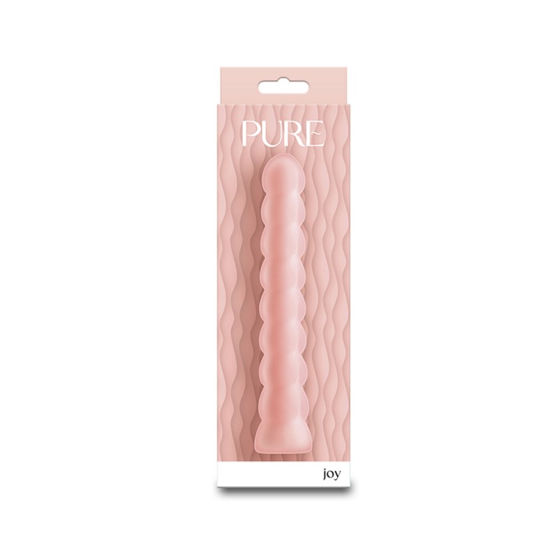 NS Novelties Pure Joy Textured Vibrator Long Silicone Dildo