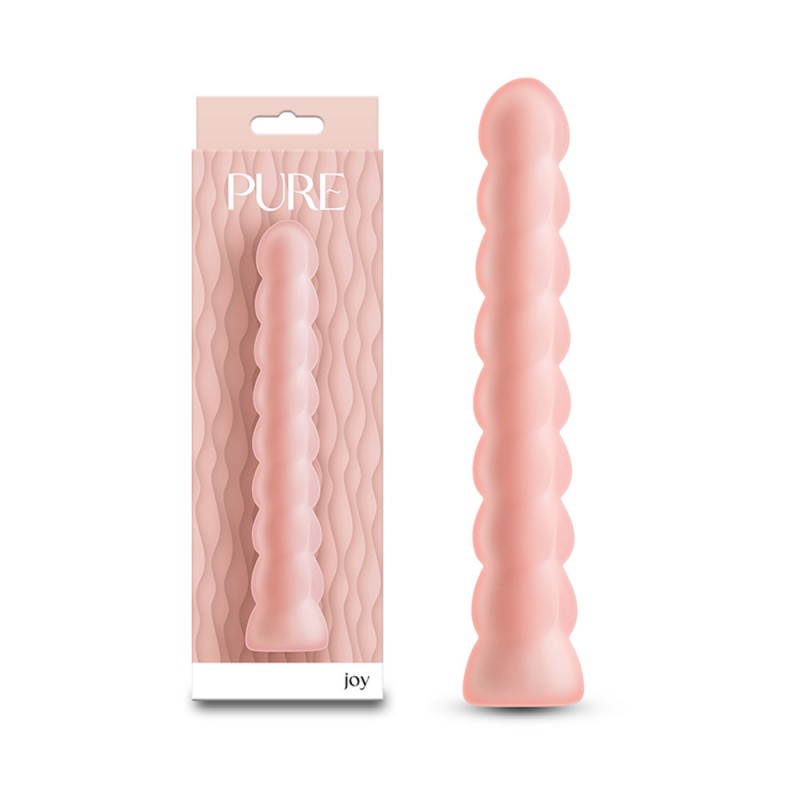 NS Novelties Pure Joy Textured Vibrator Long Silicone Dildo