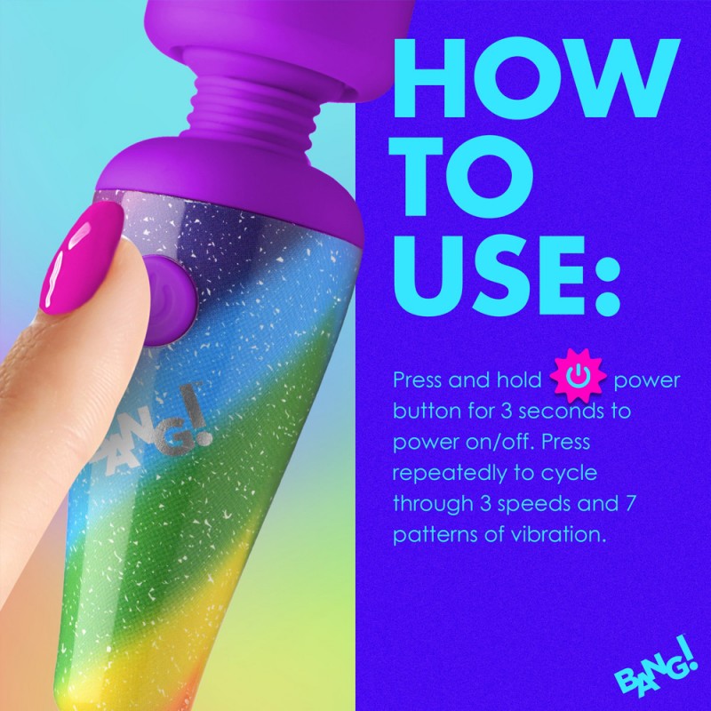 Bang! Rainbow Mini Powerful Silicone Wand