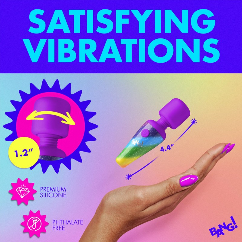 Bang! Rainbow Mini Powerful Silicone Wand