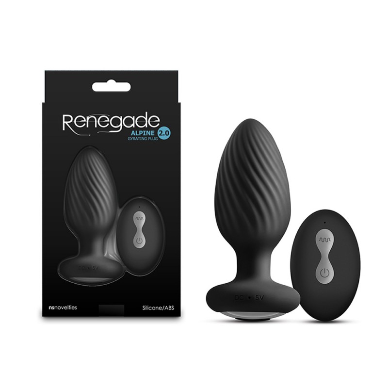 NS Novelties Renegade Alpine 2.0 Gyrating & Vibrating Butt Plug w/Remote