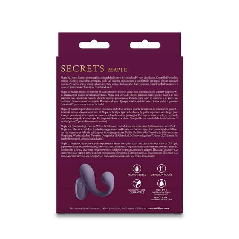 Secrets Maple Clitoral & G-spot Stimulator with Remote3