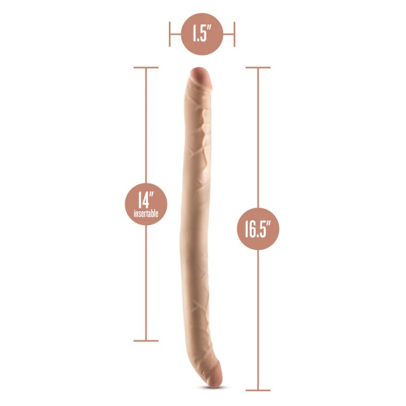 Blush Dr. Skin Plus 16.5 Inch Double Dong–Extra Long Double-Ended Dildo