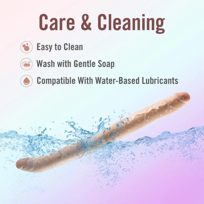 Blush Dr. Skin Plus 16.5 Inch Double Dong–Extra Long Double-Ended Dildo