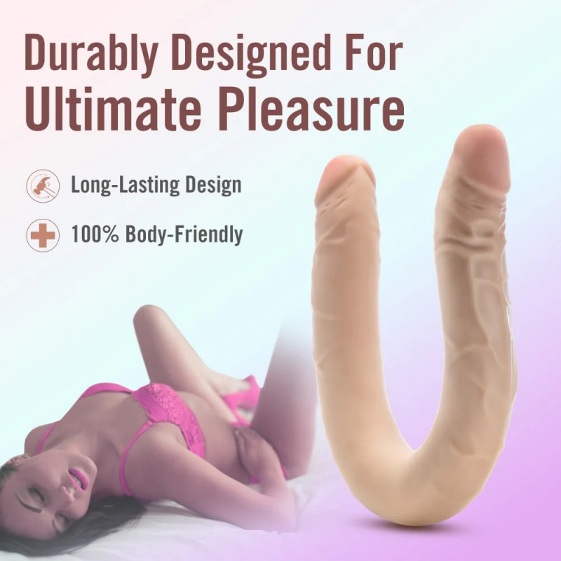 Blush Dr. Skin Plus 16.5 Inch Double Dong–Extra Long Double-Ended Dildo